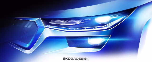 ŠKODA KODIAQ - první skici upraveného vzhledu