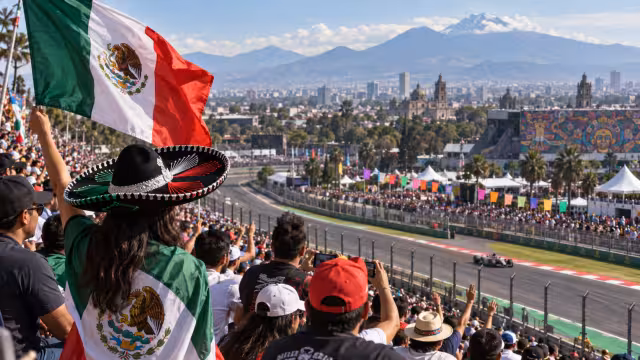 Generovaná ilustrace diváků a okolí okruhu bratří Rodríguezových v Mexico City.